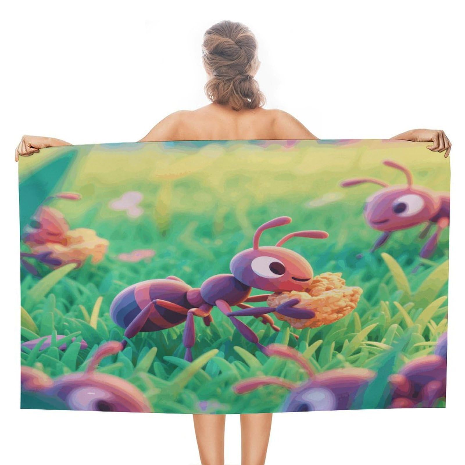 VstaDank Ants Foraging Beach Towels Super Absorbent Soft Lightweight Towel Large Stylish Swim Pool Towels Quick-Dry Oversize Bath Towel Travel Blankets for Adult Vacation&Gift