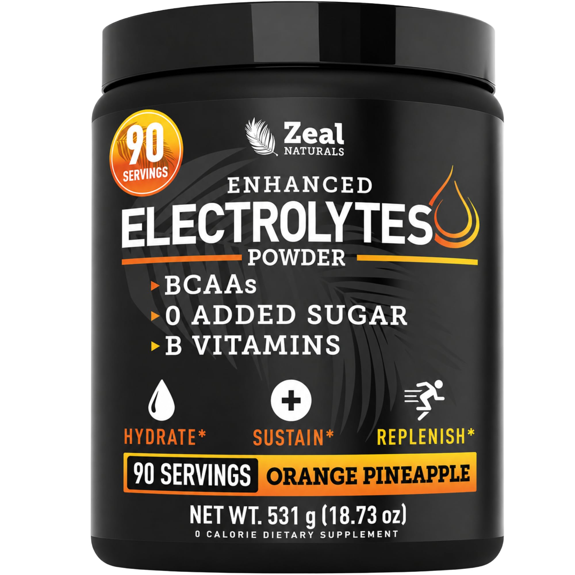 Zeal Naturals Electrolyte Powder - 90 Servings | Keto Electrolytes Powder | Zero Sugar, BCAAs, B-Vitamins | Potassium, Zinc, Magnesium | Hydration Powder Recovery Drink | Lemon Berry — Amazon image 11