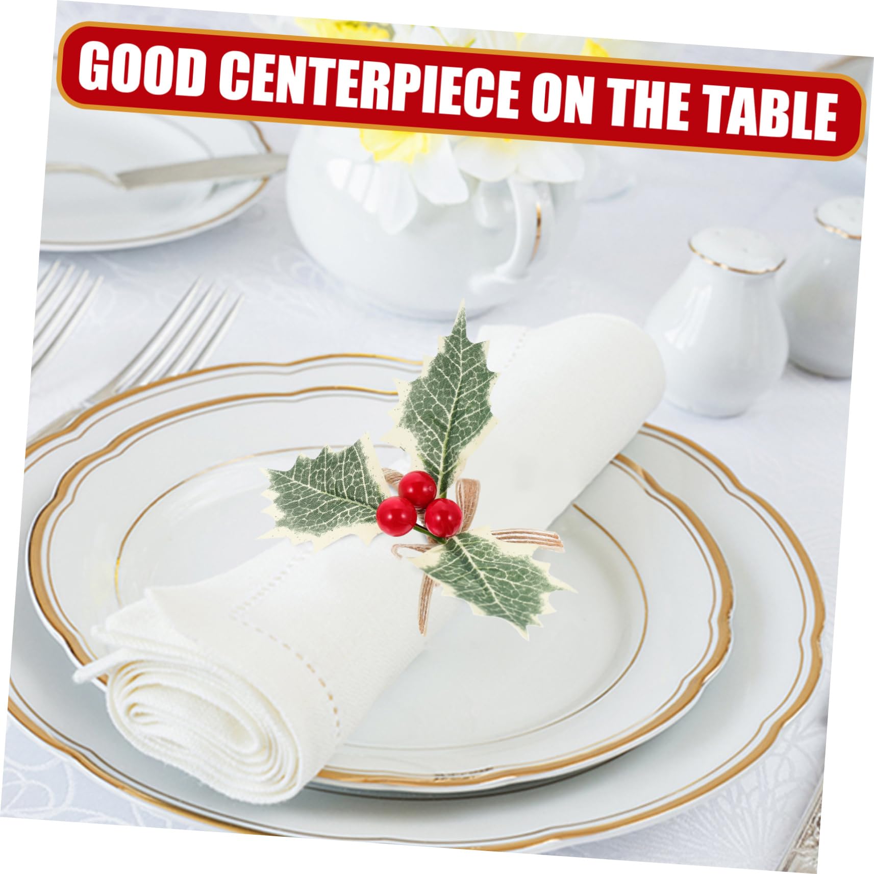 30 Pièces Ronds de Serviette de Noël Rond de Serviette de noël Boucles de Serviette de Repas de Noel Goodies Noel décor Porte-Serviettes de fête Anneau à Serviette Alipis