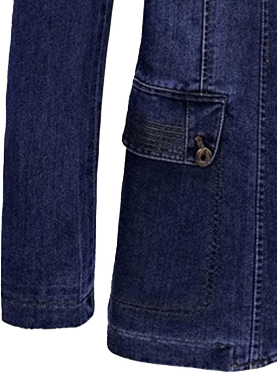 Maiyifu-GJ Men's Casual Slim Denim Suit Jacket Vintage Lapel Jean Jacket Business Blazer Sport Coat