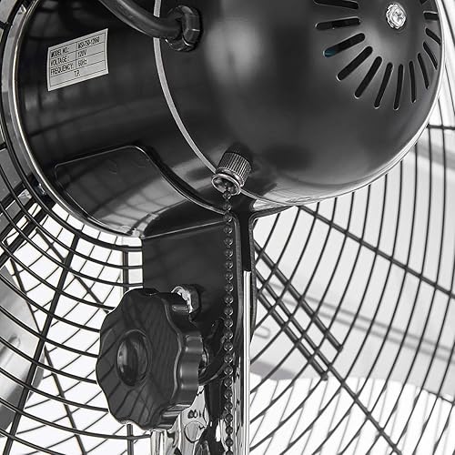 Miniatura 4 de XtremepowerUS Ventilador de piso de alta velocidad para taller de flujo de aire de velocidad ajustable para garaje ventilador de piso de pie de 30