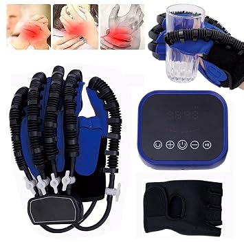 Rehabilitation Robot Gloves for Stroke Hemiplegia Patients,Finger And Hand Recovery Trainer Equipment Rehab Hand Exerciser Aids Robotic Glove Right hand-Size M