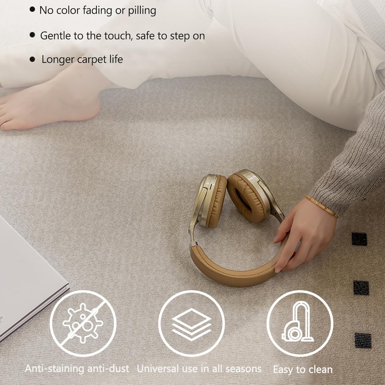 Hardwood Floor Chair Mat, Non-Slip Carpet Protector, Easy-Clean Area Rug, Durable & Scratch-Resistant, Perfect for Home & Office Workstations, Heavy-Duty Design