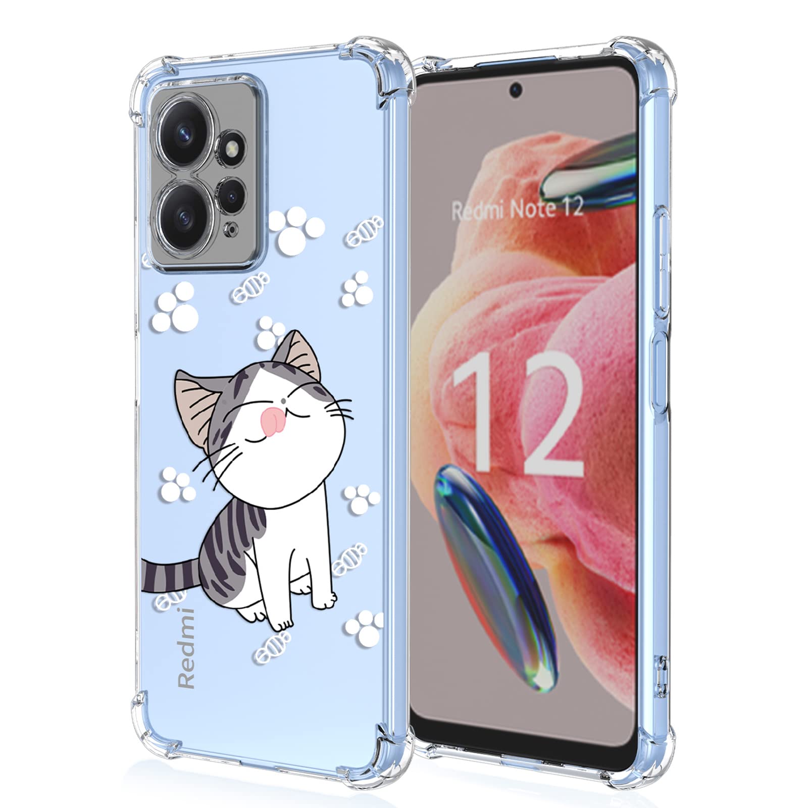 XINYEXIN Clear Cover per Xiaomi Redmi Note 12 4G Motivo