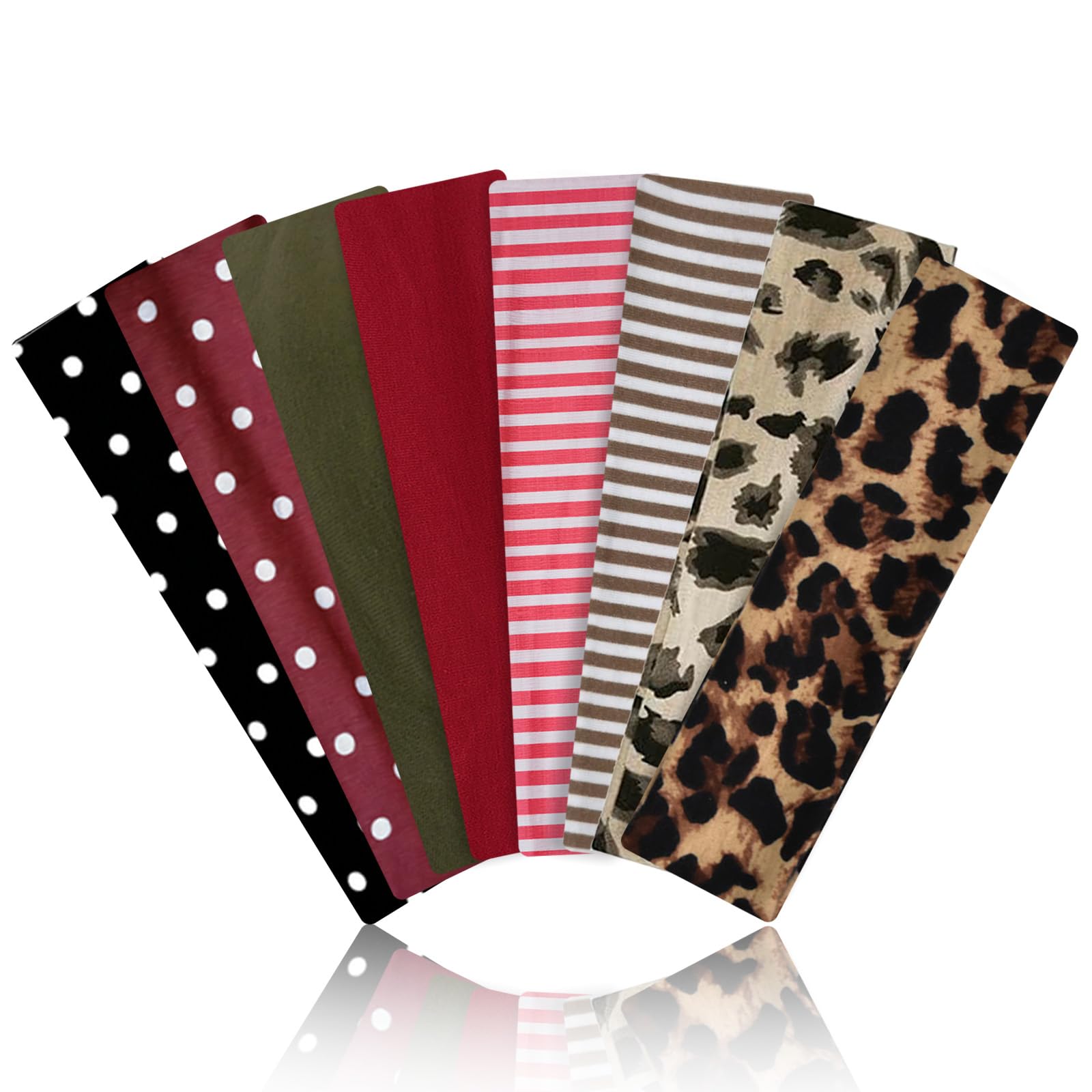 Richaa Pack of 8 Women's Sports Headbands, 8.3 Inch Non-Slip Braided Hair Band, Fashion Elastic Headbands for Cosmetics, Workout, Yoga, Jogging, Fitness, Gym-image-20