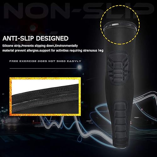 Miniatura 6 de Paquete de 2 mangas de compresión acolchadas para pantorrillas y rodilleras
