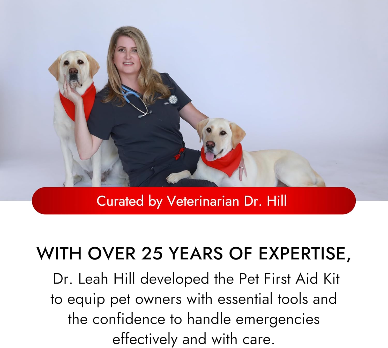 Cat & Dog First Aid Kit - Dog Emergency Kit, Health Supplies & Wound Care -with Thermometer, Bandages for Wounds - Essentials, Travel Bag (Small)