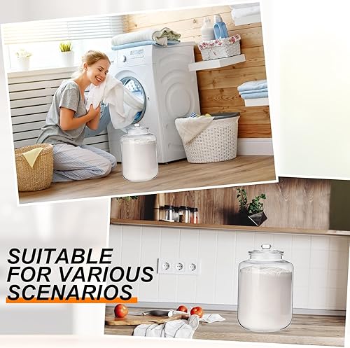 Miniatura 6 de Tarro de vidrio de 4 galones con tapa, tarro grande para galletas con gran apertura, recipiente hermético para almacenamiento de alimentos, tarros