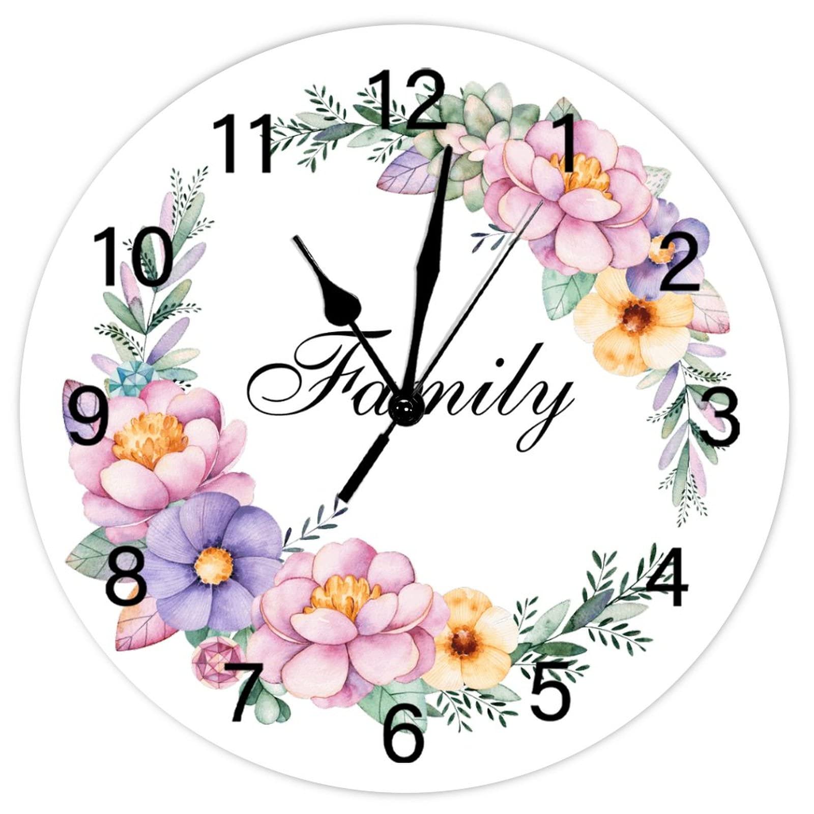 Horloge murale à quartz rustique, cadeau de pendaison de crémaillère idéal