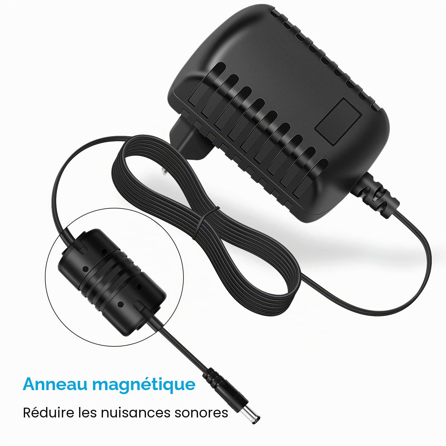 NEUMA Alimentation Adaptateur Prise UE CC 9V 1A Chargeur Secteur pour Pédale d'Effets Guitare Basse avec Câble de 5 Voies