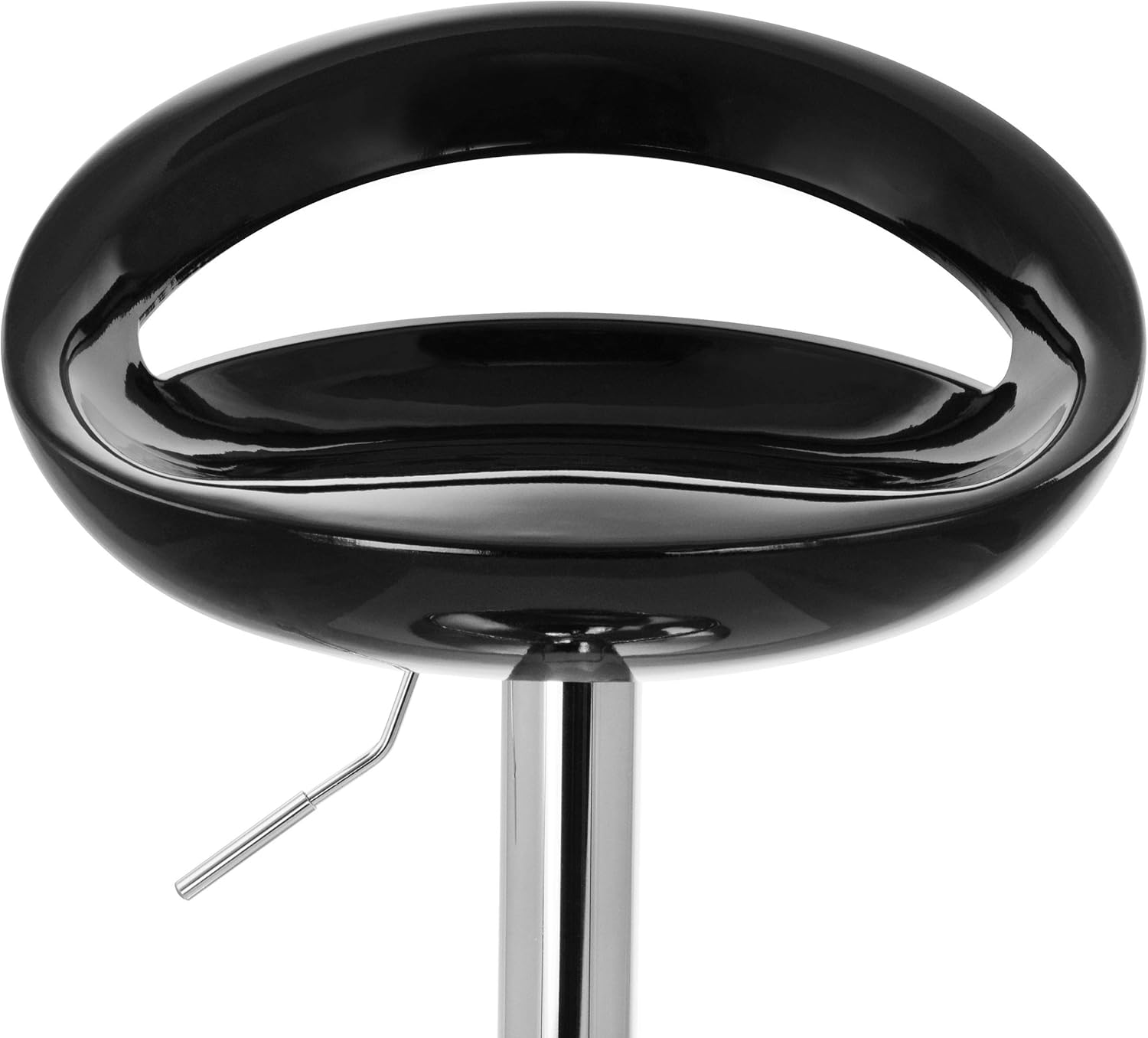 Elama Modern 2 Piece Retro Adjustable Bar Stool with Chrome Base