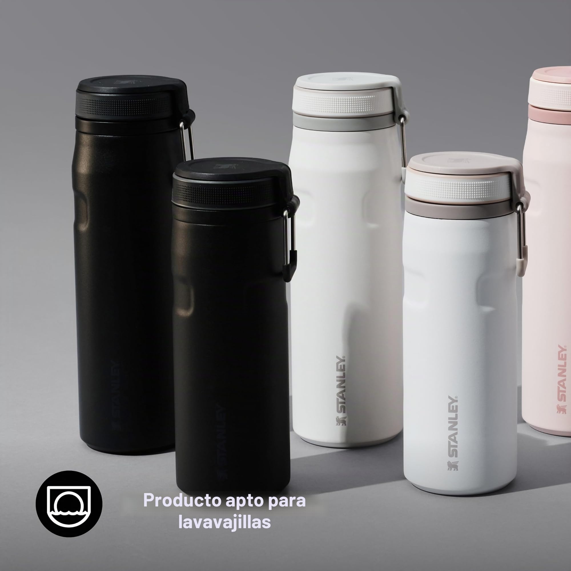 Stanley IceFlow Bottle Twist Flip 0.71L - 17 Horas Fría - Heladas 4 Días - Apta Para Lavavajillas - Botella Agua Acero Inoxidable - Sin BPA - Aislamiento Al Vacío - Black 2.0