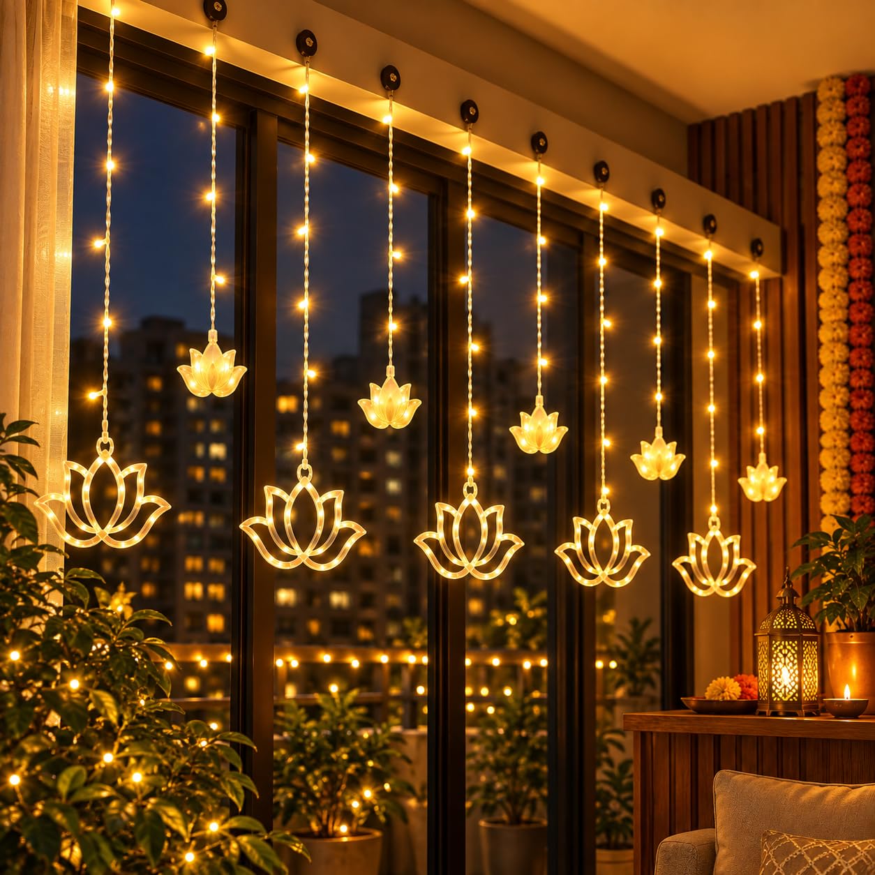 Fairy Curtain Lights - 300 LED Warm White -15