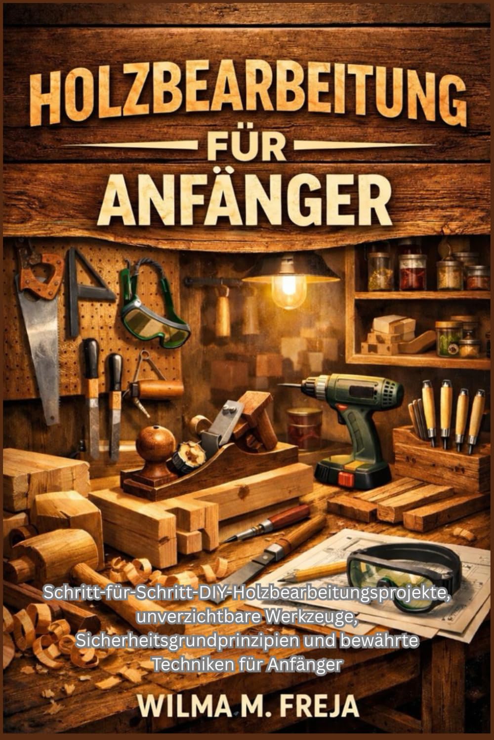 HOLZBEARBEITUNG FÜR ANFÄNGER: Schritt-für-Schritt-DIY-Holzbearbeitungsprojekte, unverzichtbare Werkzeuge, Sicherheitsgrundprinzipien und bewährte Techniken für Anfänger