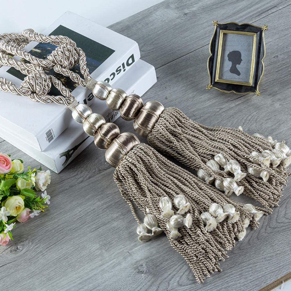 Embrasses de Rideaux, Corde de Tissage décorative, embrasses de Rideaux à Pampilles, Une Paire d'accessoires de Ceinture de Rangement créatifs de Style européen Haut de Gamme à Suspendre