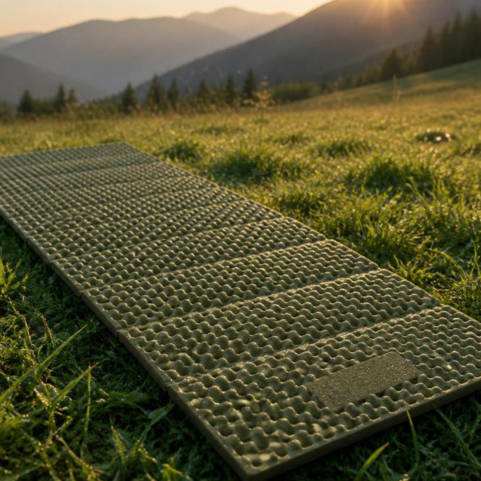 Amagogo Leicht Campingmatte mit Schaumstoff | Strukturierte Eierkarton-Oberfläche, Schlafmatte, Platzsparende Faltkonstruktion, Isoliermatte, für Zelt, Outdoor-Aktivitäten
