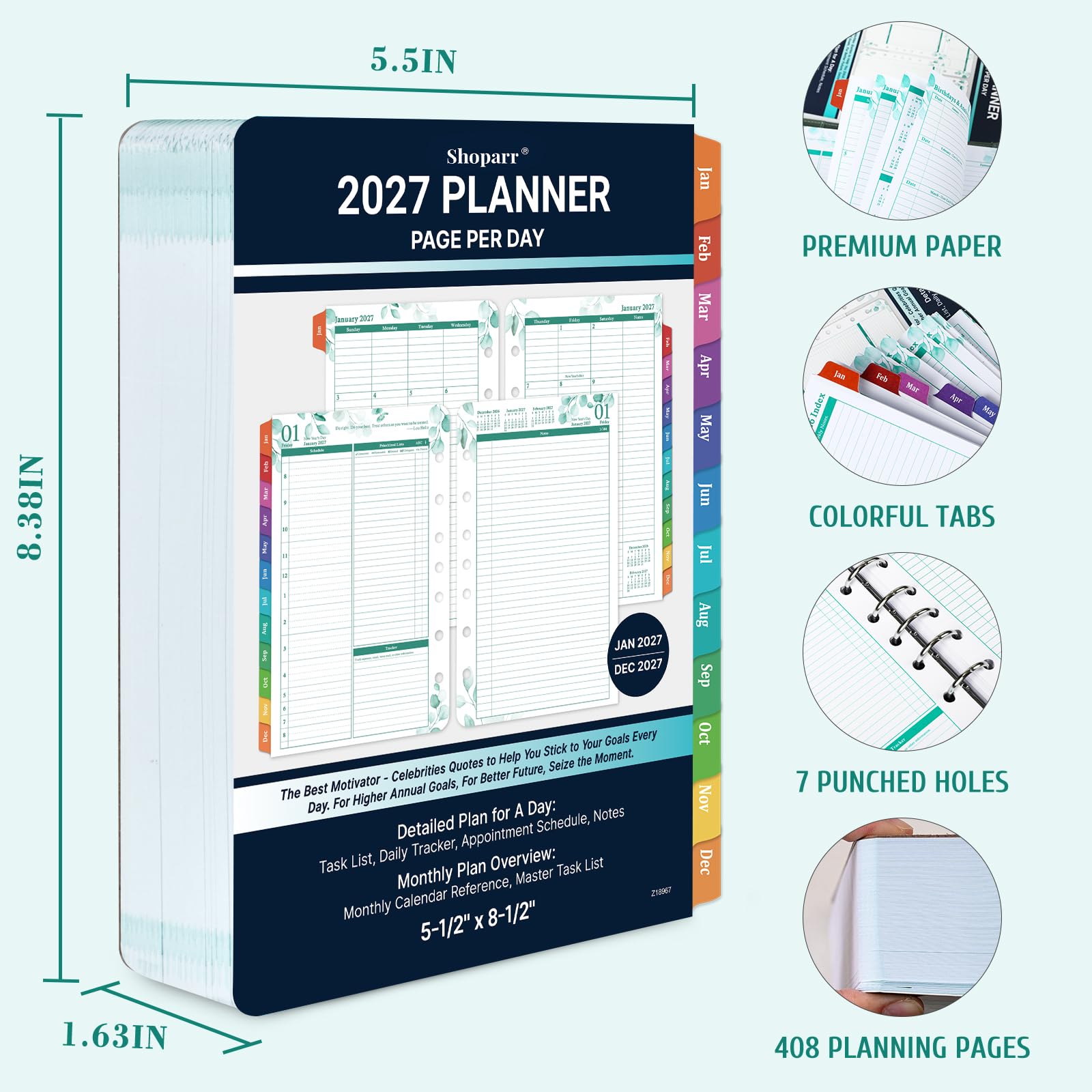 Recharges de planificateur 2024-2025 – Recharges de planificateur mensuel 2024-2025, inserts de planificateur 2024-2025, recharges de planificateur A5