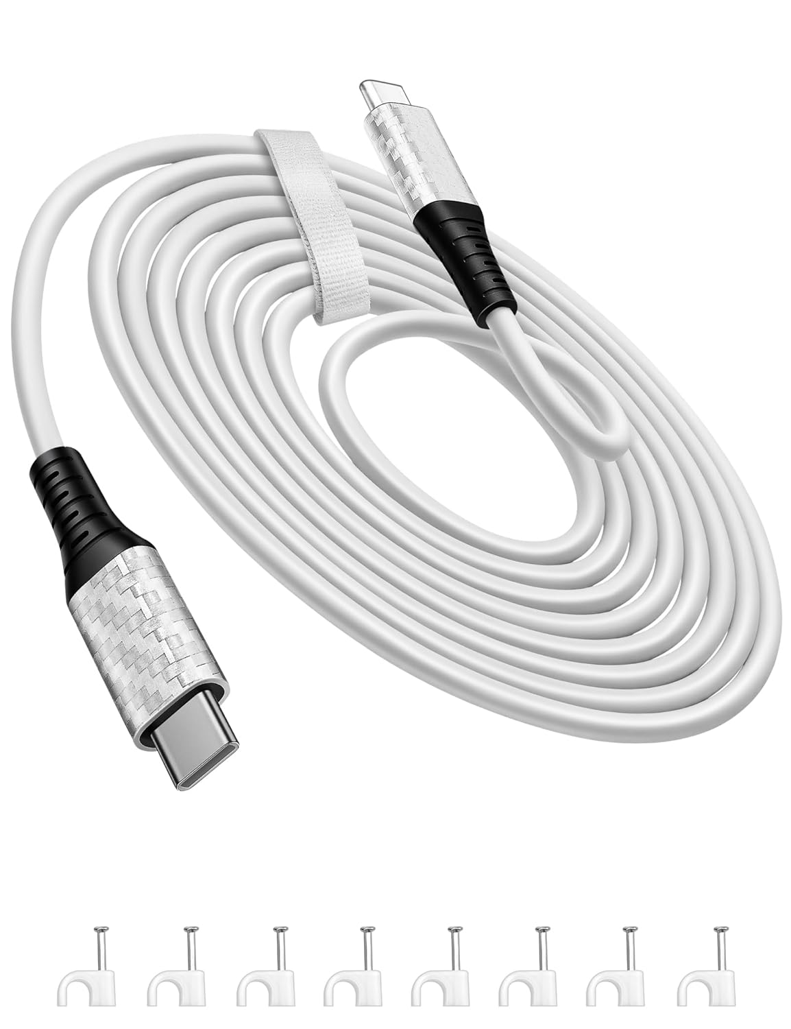 30 FT USB C Power Extension Cable, 60W USB-C to C Fast Charging Cable for Samsung Galaxy S26 Ultra S25 S24, Extra Long Male Type C Extender Charger Cord for iPhone 17 Pro Max 16 Plus 15/MacBook/iPad