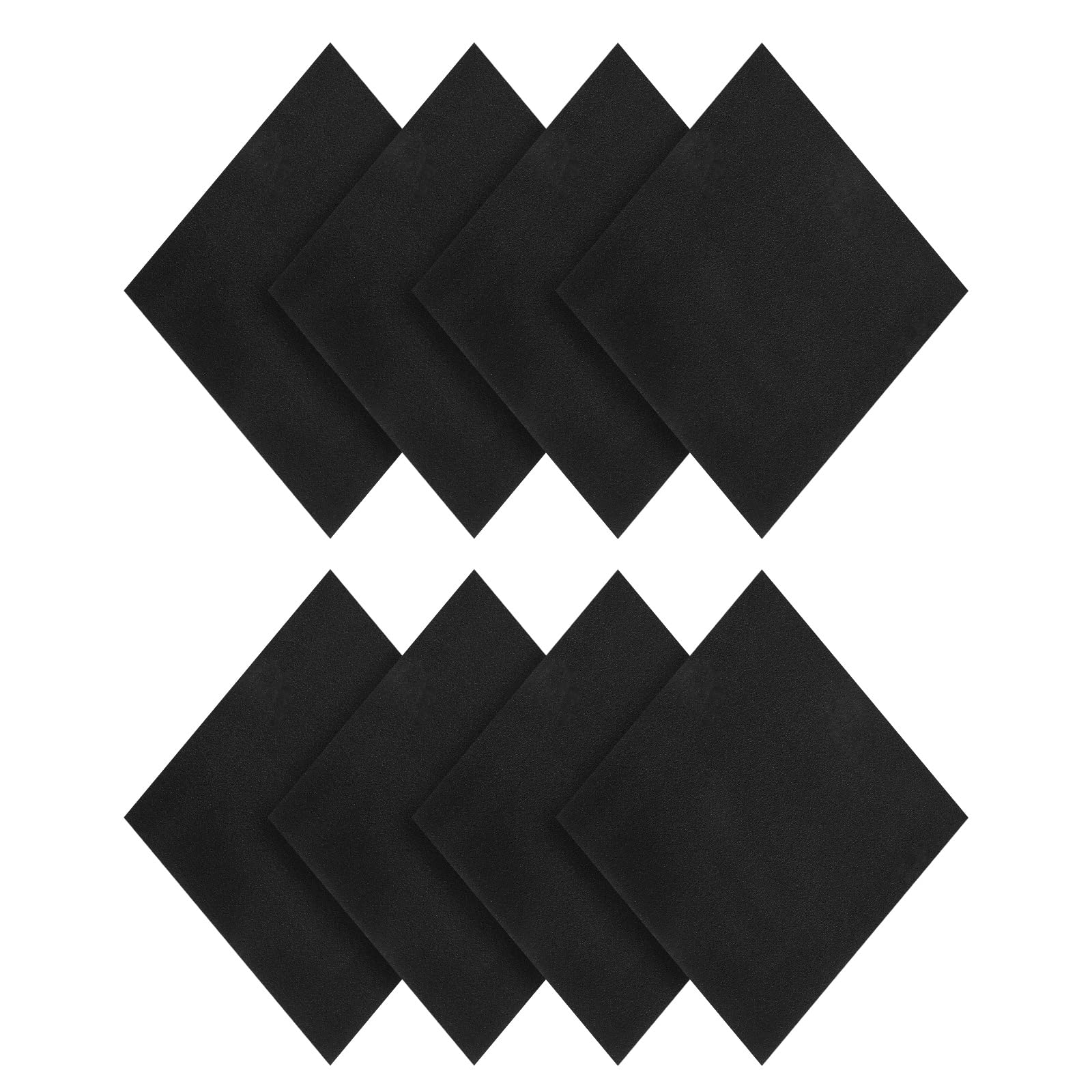 PATIKIL Almohadillas De Espuma Adhesiva 8 Piezas 100 X 100 X6mm Hoja De Espuma De Celdas Cerradas Neopreno Goma Autoadhesiva Almohadillas Antideslizantes Para Muebles Autos Altavoces Negro