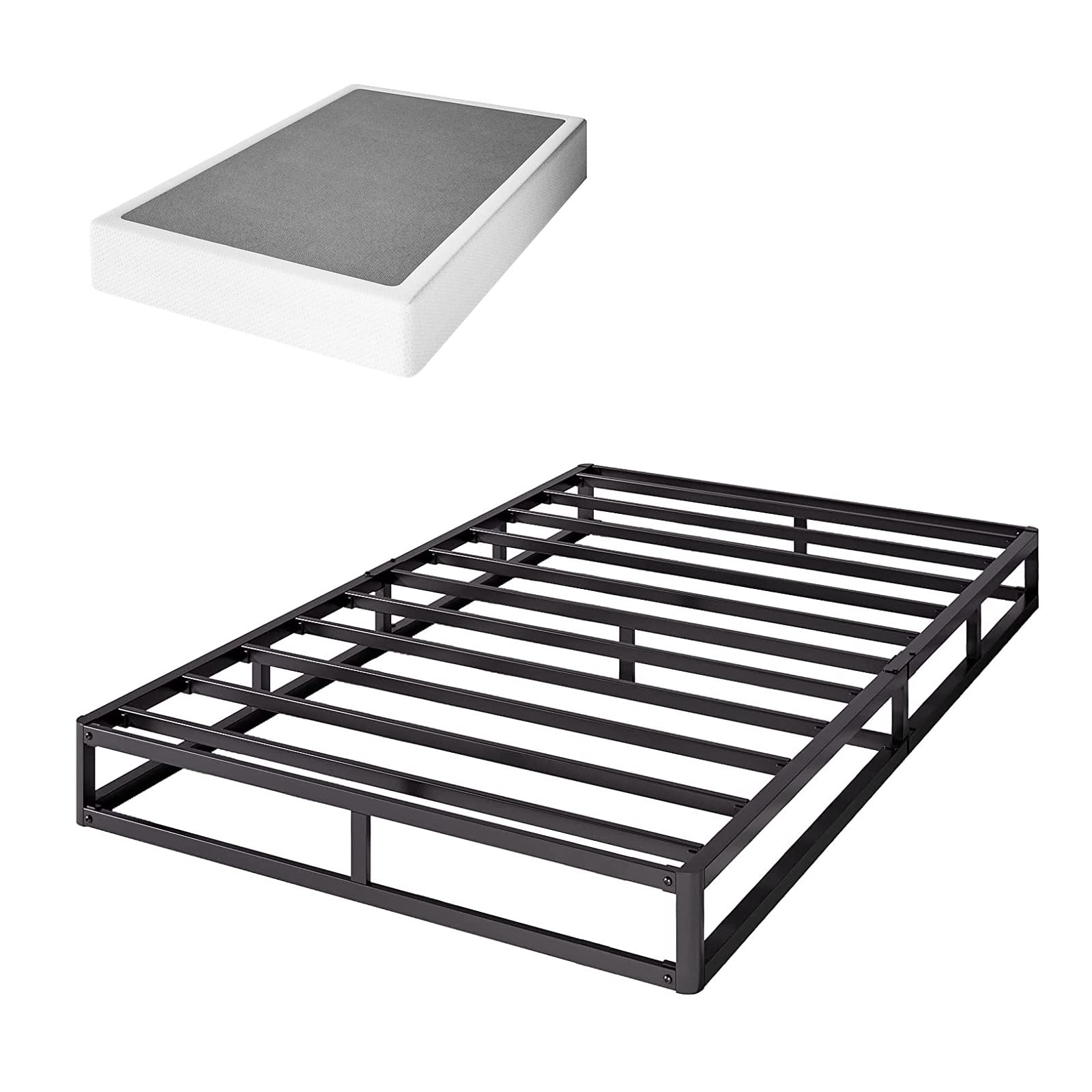 Aardhen 9 Inch High Profile Twin Box Spring Strong Metal Frame Mattress