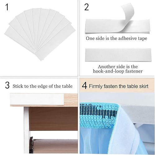 Miniatura 6 de Falda de mesa de tul azul Tutú falda de mesa para revelar género bebé niño 1er cumpleaños elefante bebé ducha nupcial bajo el mar decoraciones 6ft