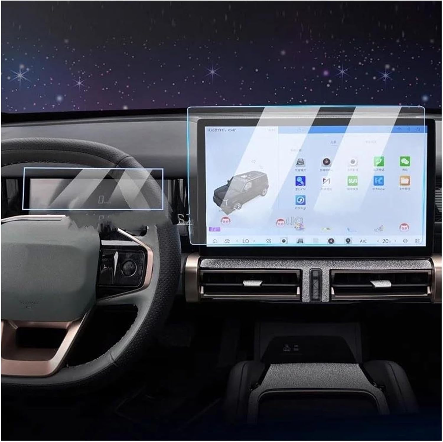 スクリーンプロテクター 奇瑞のための Aiqar Eq3 奇瑞 Icar03 2023 2024 車の GPS ナビゲーションとダッ