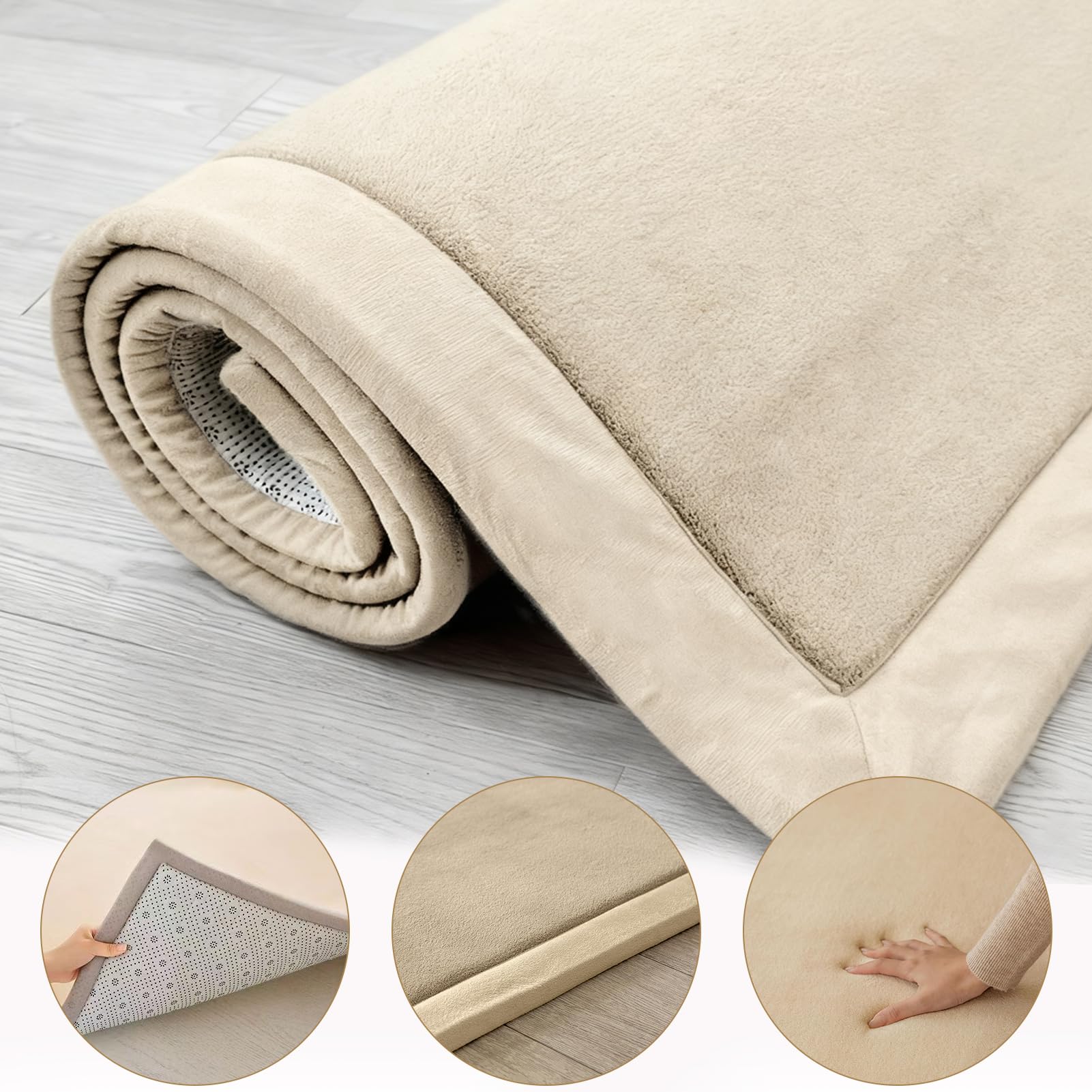 2CM Dicker Krabbelmatte Baby Spielmatte 90 x 120 cm rutschfeste Vergrößern Spielteppich Kinder Teppich Kinderzimmer Mit Memory-Schaum Pflegeleichte für Kinderzimmer und Schlafzimmer
