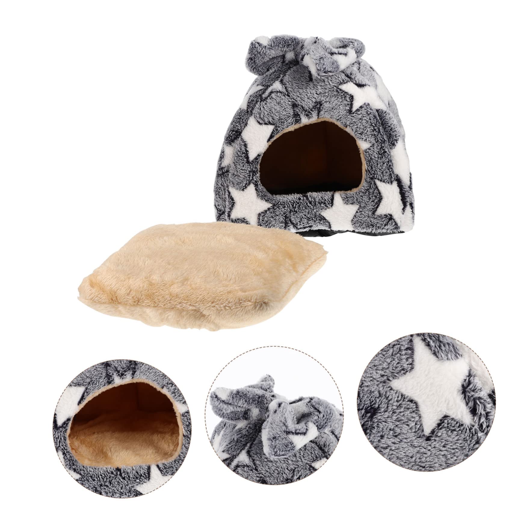 DOITOOL 2stücke Hamsterhaus Für Kleintiere Warmes Hamsterbett Mit Kuschelhöhle Aus Weichem Langlebigem Material Für Käfig Sofa Und Auto Sicher Und Bequem Für Hamster Und