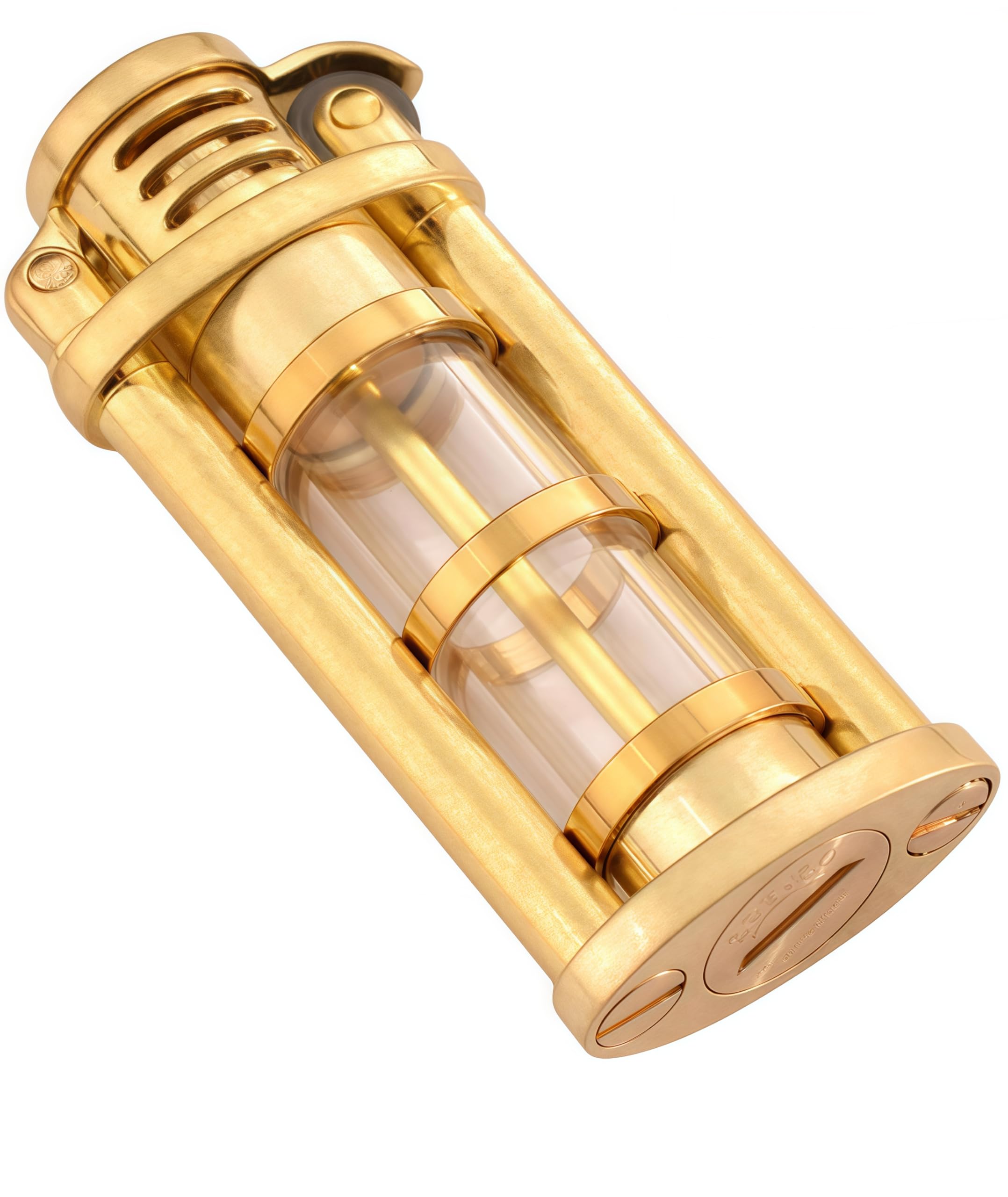 Metritcook Gold Vintage Kerosene Lighter Windproof Trench Lighter Fluid Refillable Cool Classic Kerosene Lighters Antique (Gold)