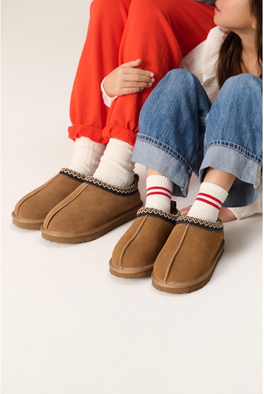 Project Cloud 100% Genuine Leather & Australian Shearling Slippers for Kids - Memory Foam Fuzzy & Non-Slip Fluffy Slippers Girls Footwear & Boys Footwear, Kids Unisex Shoes