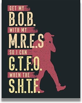 Bunker Shelter Wall Decor - Funny Survival Gifts - Prepper Gifts for Men - Gifts for Preppers - Bunker Decor - Fallout Wall Decor - Shelter Prints, Posters or Canvas - 11x14 unframed print