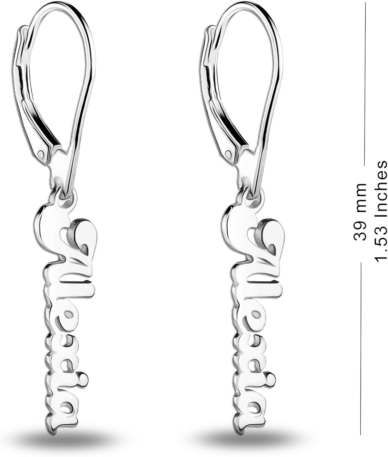 LeCalla Personalized Drop Dangle Earrings for Women | Customized Name Earrings | Earrings Jewelry Gift for Wedding, Anniversary, Birthday