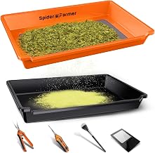 Spider Farmer Trim Tray Set with 150 Micron Pollen Sieve, Trimming Tray & Harvest Accessories, Dry Sift Strainer - Trim Kit with Crumb Tray, Scissors, Brush & Magnifier for Clean and Efficient Trimming