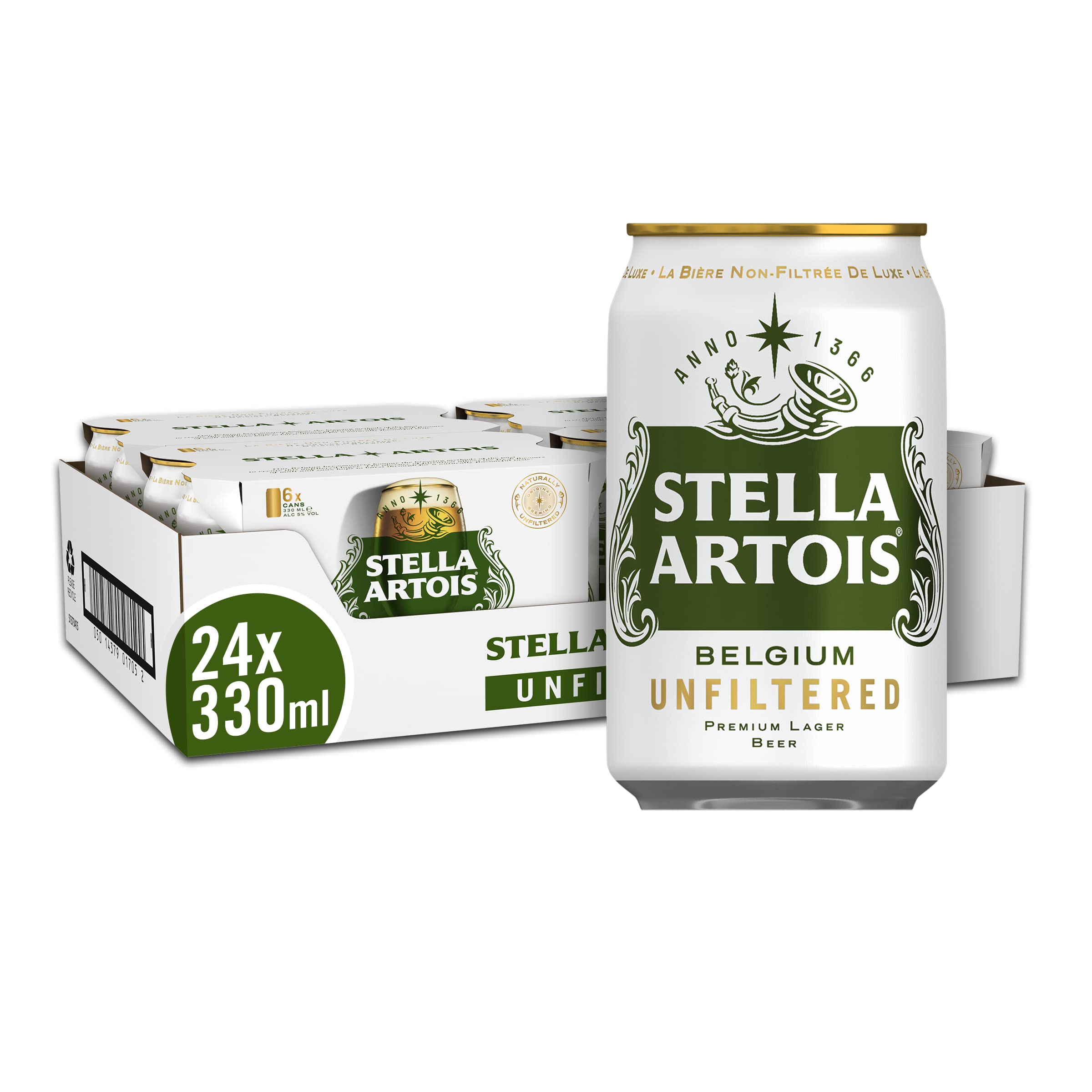 STELLA ARTOIS Premium Lager Beer Can, 440 ml (Pack of 18) — view 6