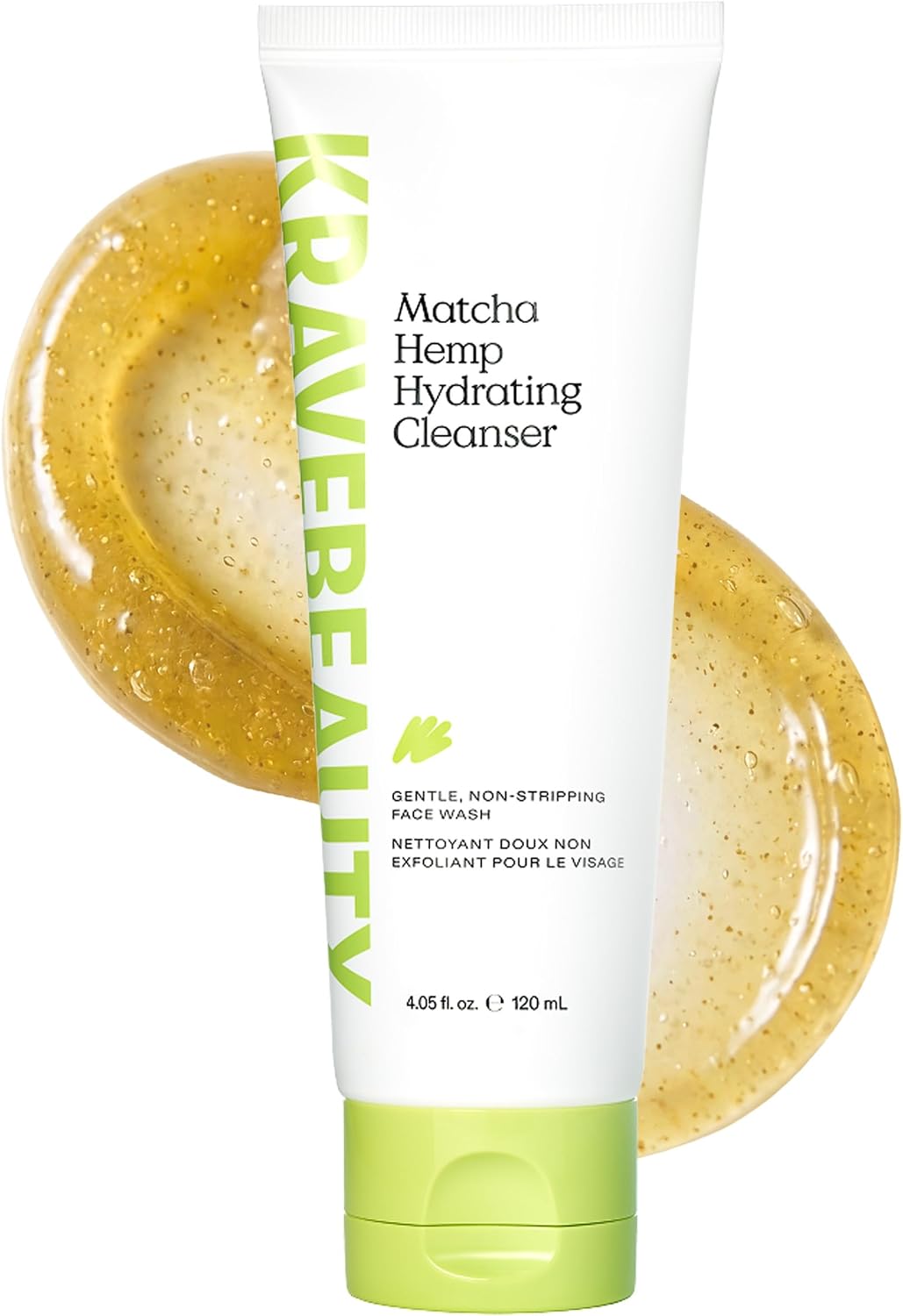 KraveBeauty Matcha Hemp Hydrating Cleanser for Dry, Sensitive Skin, 120 mL