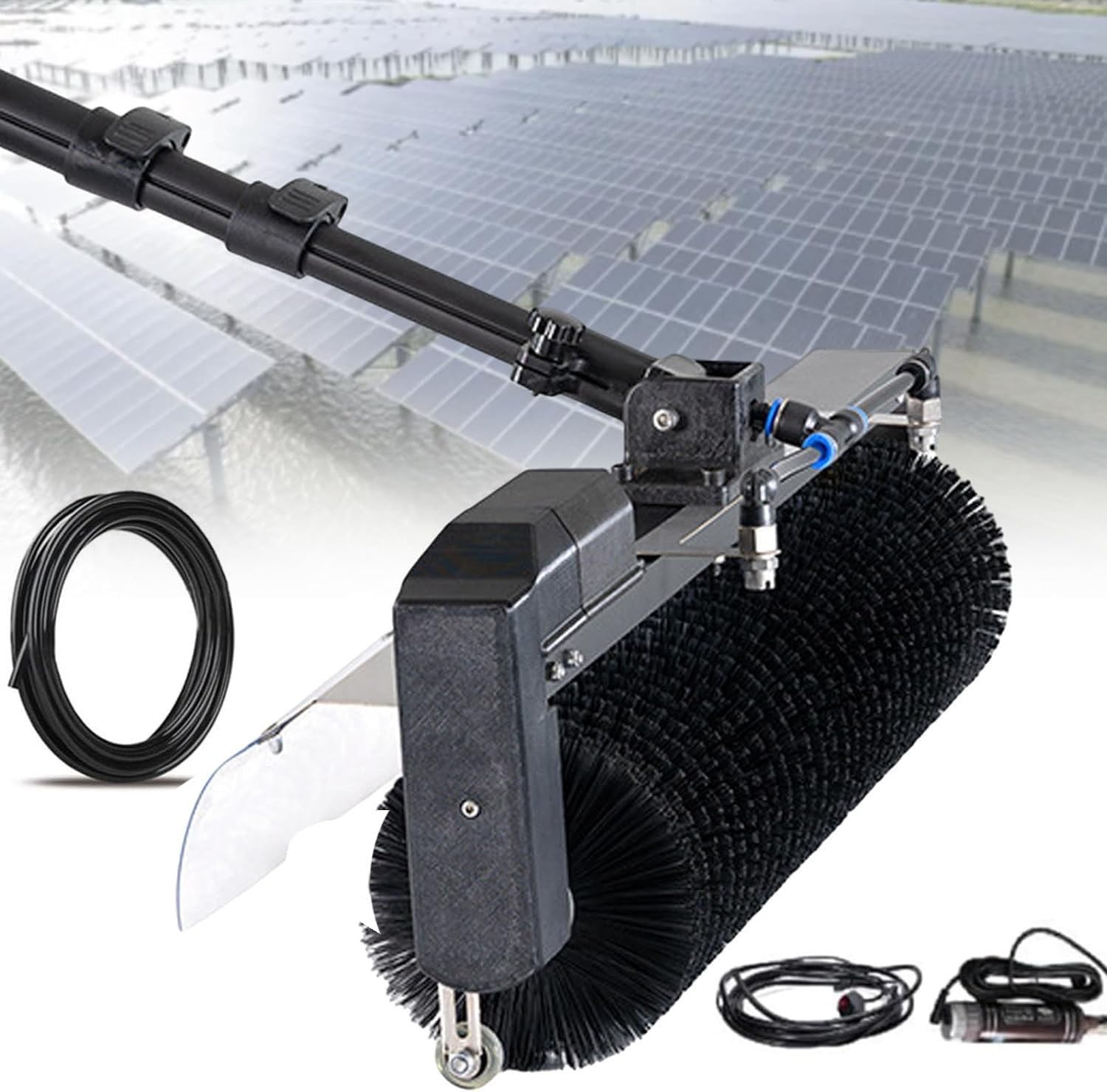 OLSKFUH Telescopic Solar Panel Cleaning Kit With Electric Water Fed Pole For Efficient Maintenance,size_name-5.5M