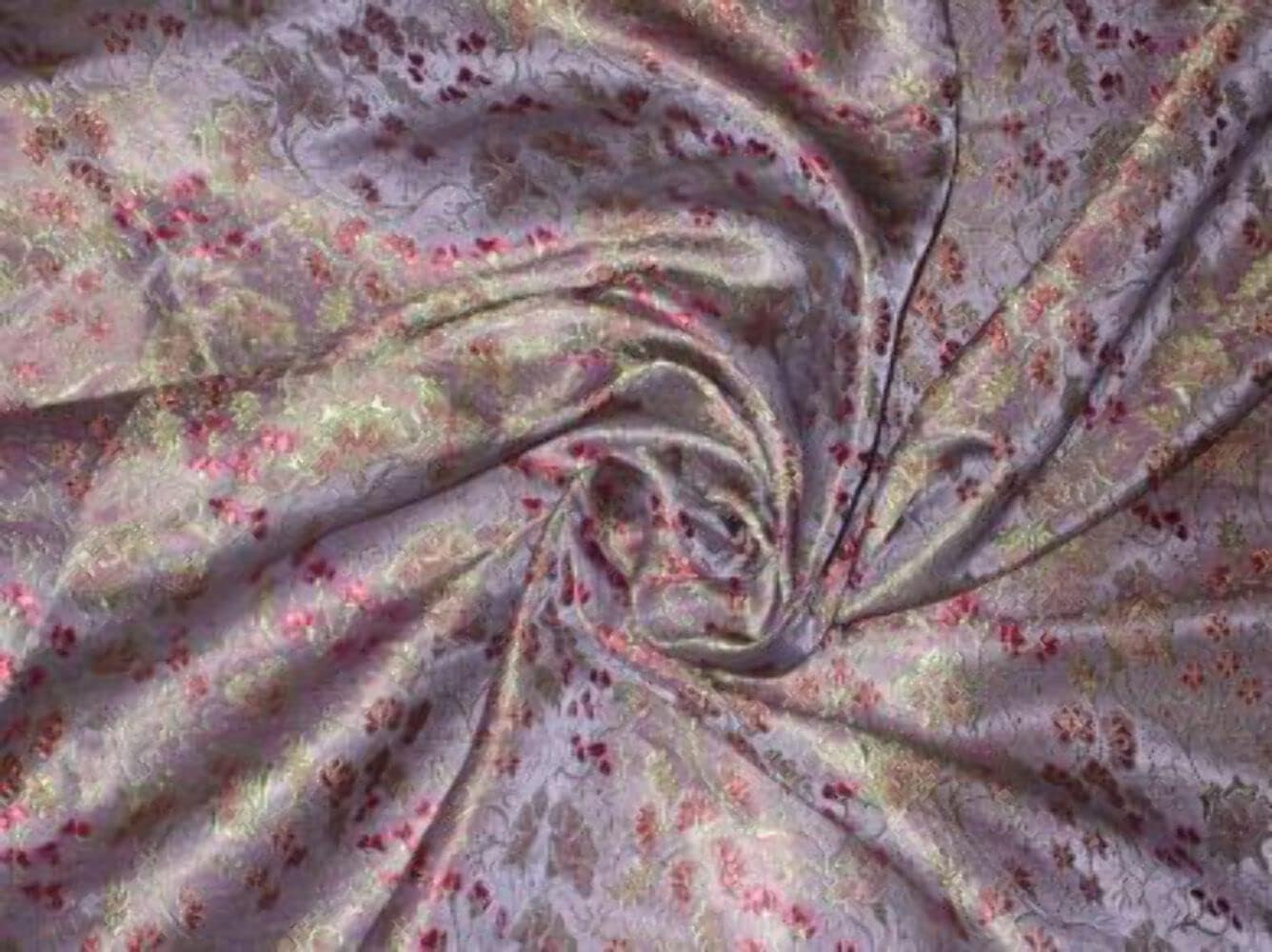Light Lilac Silk Brocade JV-1554 Fabric