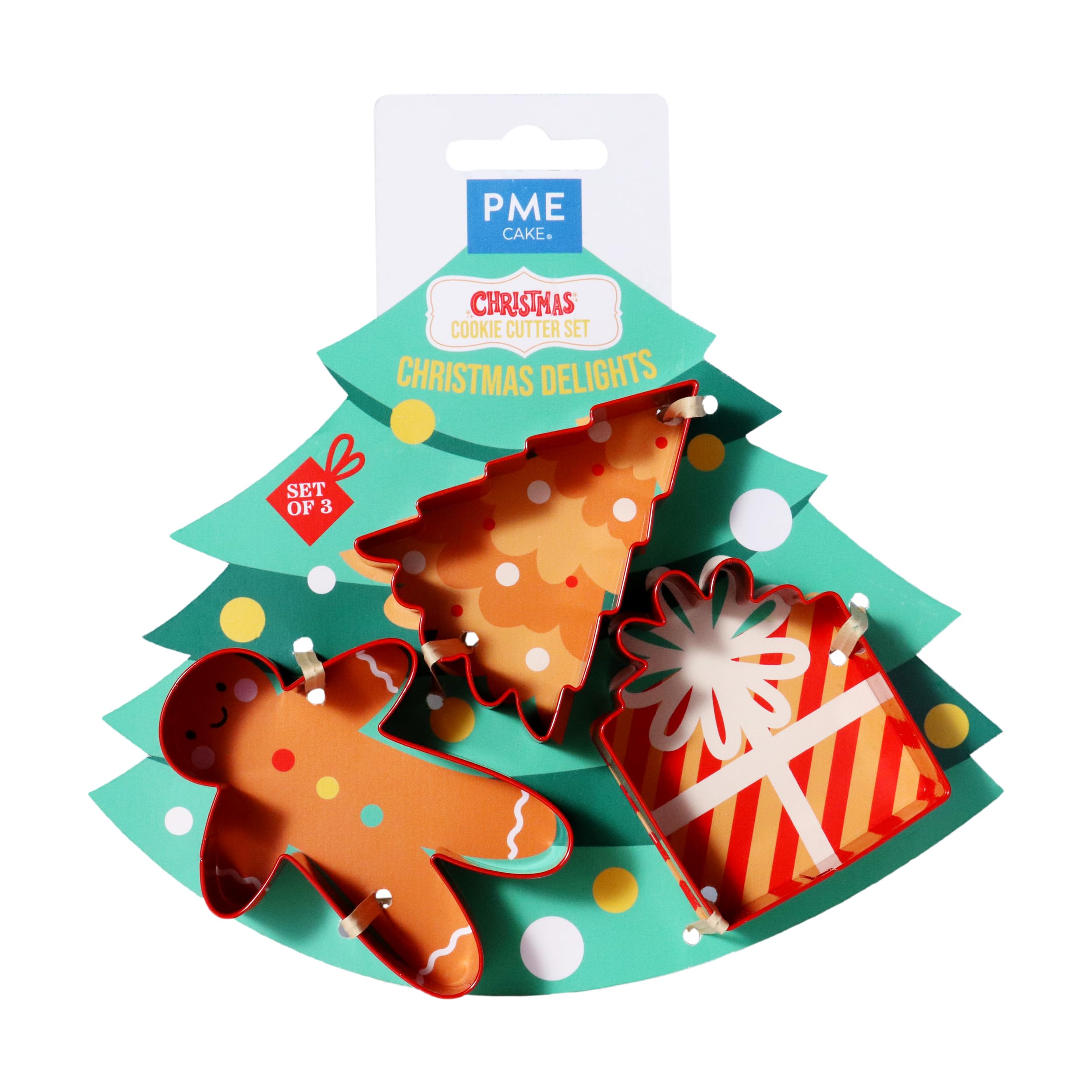 PME CH24CCC104 Cookie Cutters, Christmas Delights (Set of 3), Steel