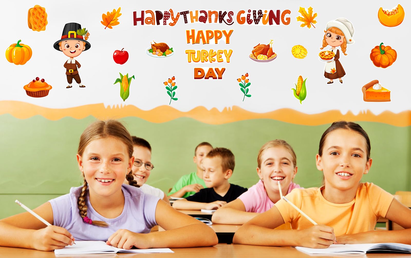 Hello Fall Ausschnitte Set – 61 Stück Herbst-Dekorationen Aus Pappe Für Pinnwand, Tür & Klassenzimmer (mit 100 Klebepunkten)