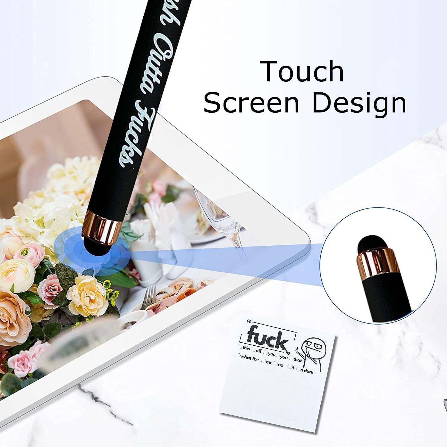 Funny Notepad and Pen Gift Set, Funny Desk Accessories for Office, Naughty Gifts for Men, Women, Stationery Gifts for Colleagues, Unusual Work image 5