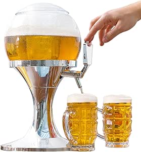 InnovaGoods Ball Dispensador de Cerveza Refrigerante, PMMA, Plateado, 24x24x42 cm