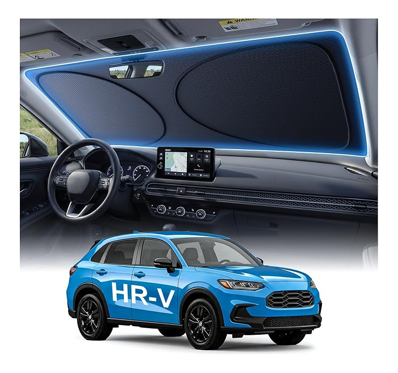 Protetor solar para para-brisa Honda HR-V 2016–2026 Adefor com encaixe específico, tecido refletivo e bolsa para armazenamento, 1 unidade
