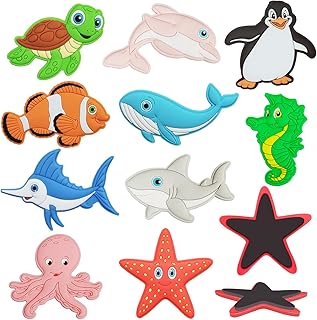 Cute Fridge Magnets for Toddlers 1-3, Refrigerator Magnets for Kids, Ocean Animal Magnet, Big Size & Full Back Magnetic, Educational Gift for Baby