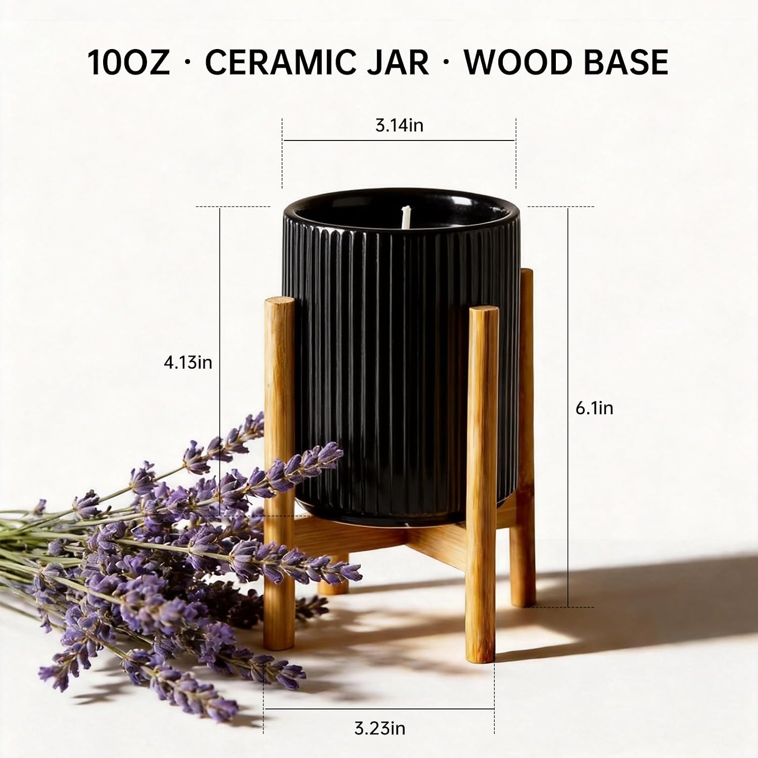 Lavender Scented Candle, 10oz Highly Soy Wax Candle for Home