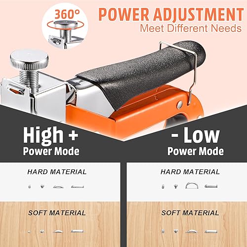 Miniatura 4 de Juego de 75 herramientas de pistola de grapas con pistola de grapas de tapicería 4 en 1 para madera resistente y 1200 grapas, decoración