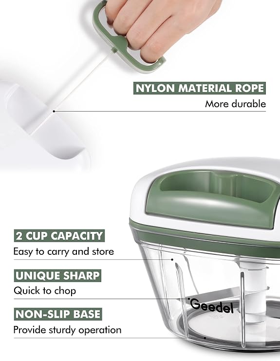 Manual Food Chopper and Quick Chopper Bundle