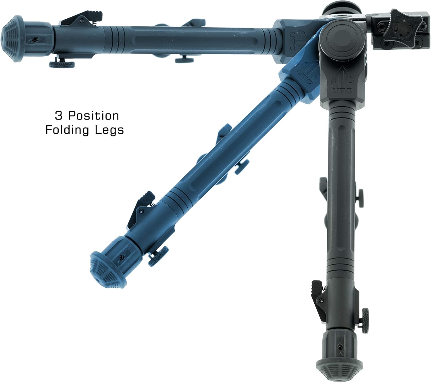 UTG Over Bore Bipod, 7"-11" Center Height, Picatinny, Black