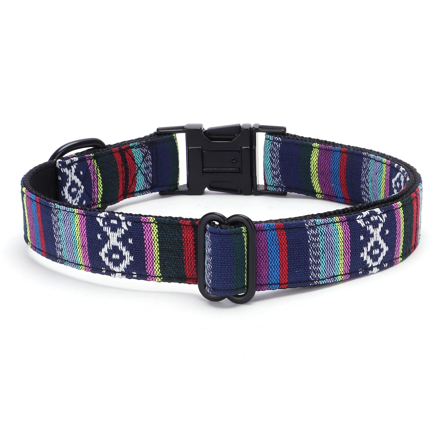 haoyueer Multi-Colored Stripe Dog Collar - Image 2