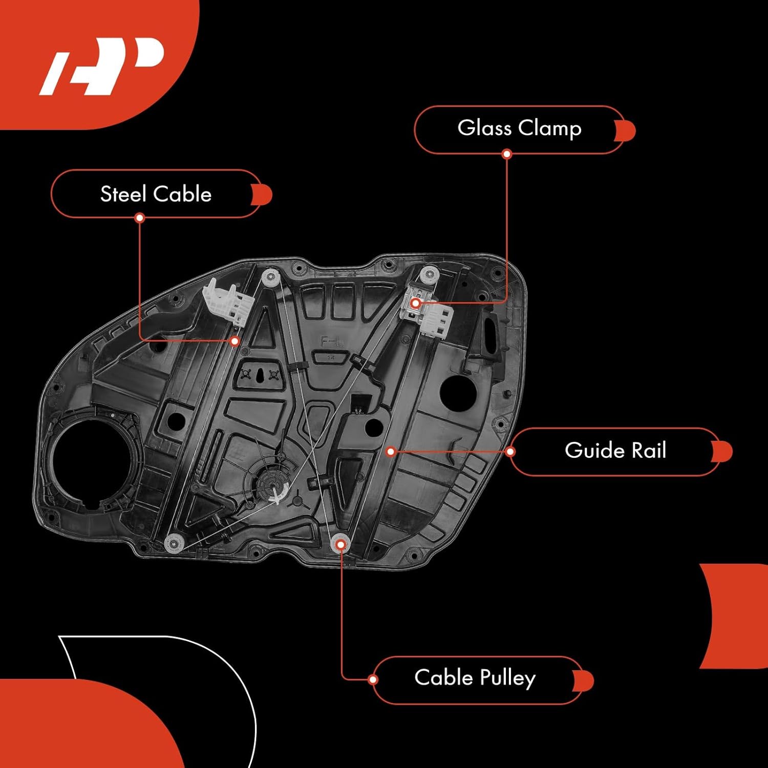 A-Premium Front Left Driver Side Electric Power Window Regulator Without Motor Compatible with Kia Optima 2016 2017 2018 2019 2020
