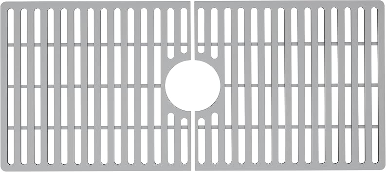 VIGO 33 in. x 14 in. Silicone Bottom Grid for Single Bowl Kitchen Sink in Gray - VGSG3618